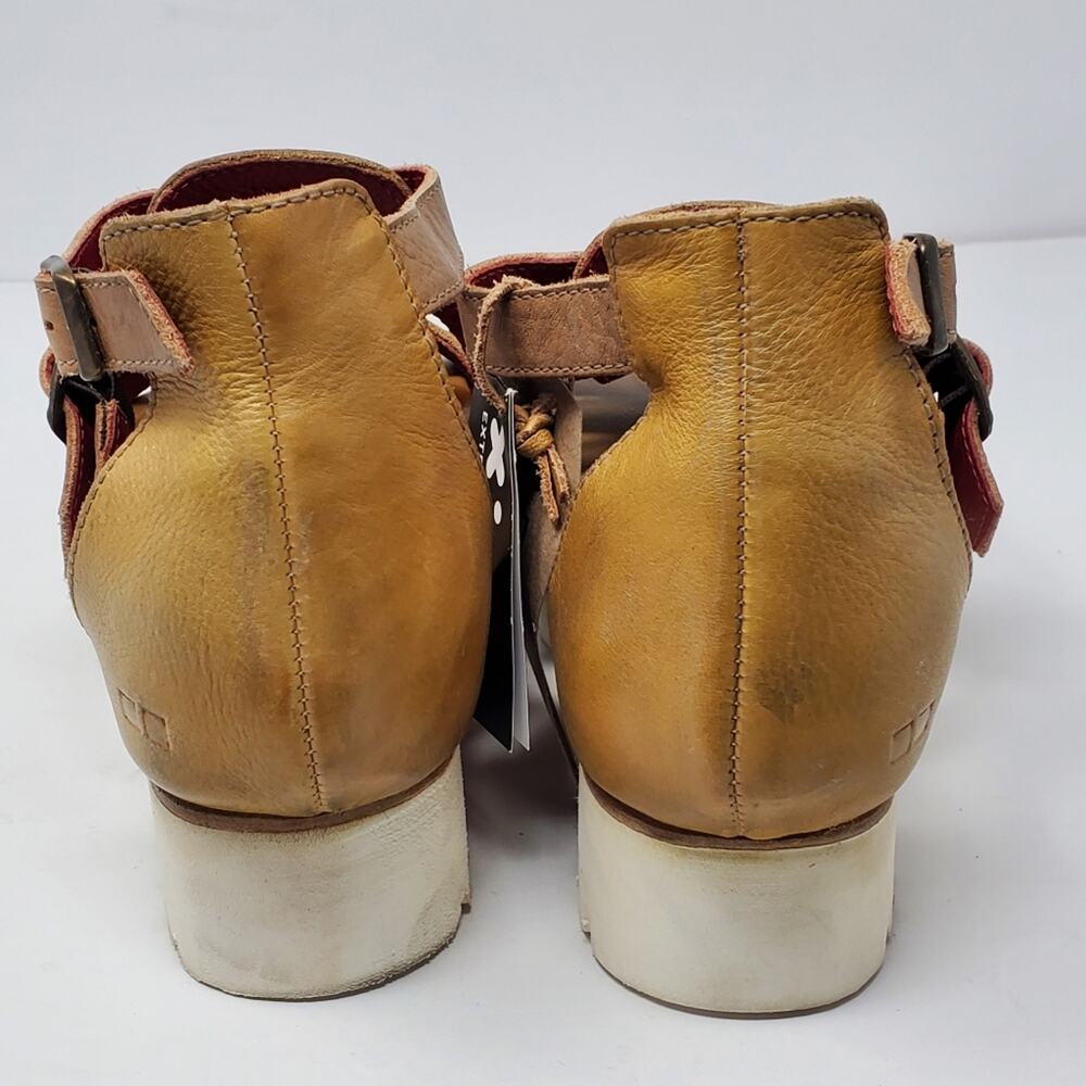 Bed Stu Ada Cage Platform leather distressed sandal Size 8 - No Box NEW - Picture 12 of 15